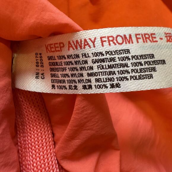 Free People Movement Pippa Packable Puffer Jacket Neon Coral Mango SZ Medium - Picture 10 of 15